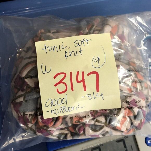 LOGO Lori Goldstein Tunic Colorful Print Asymmetric Top Stretch 3/4 Sleeve XS - Picture 12 of 12